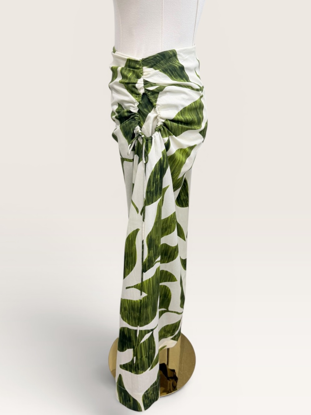 Antonio Melani M.G. Style Lyons Printed Faux Wrap Asymmetric Skirt Green Leaf - Picture 5 of 16
